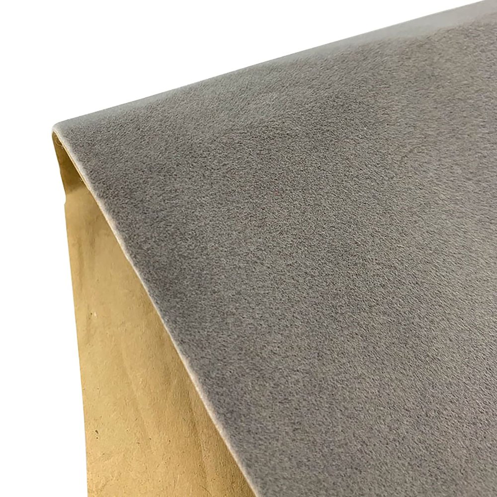 Queenbox 7.8inx57in Adhesive Velvet Fabric for Jewelry Box, Solid Sticky Back Flannel Patch Multi-Purpose DIY Art & Craft Making Material, Gray