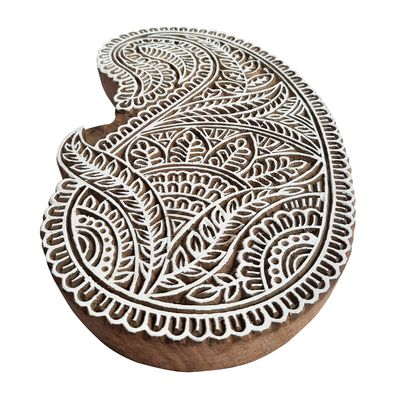 Royal Kraft Paisley Wooden Printing Block - DIY Henna Fabric Textile Paper Clay Pottery Stamp ESIEtag026