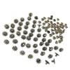 AMLESO 30 Pieces Flower Rivets Decorative Rivets Snap Fasteners for Leather DIY view 2