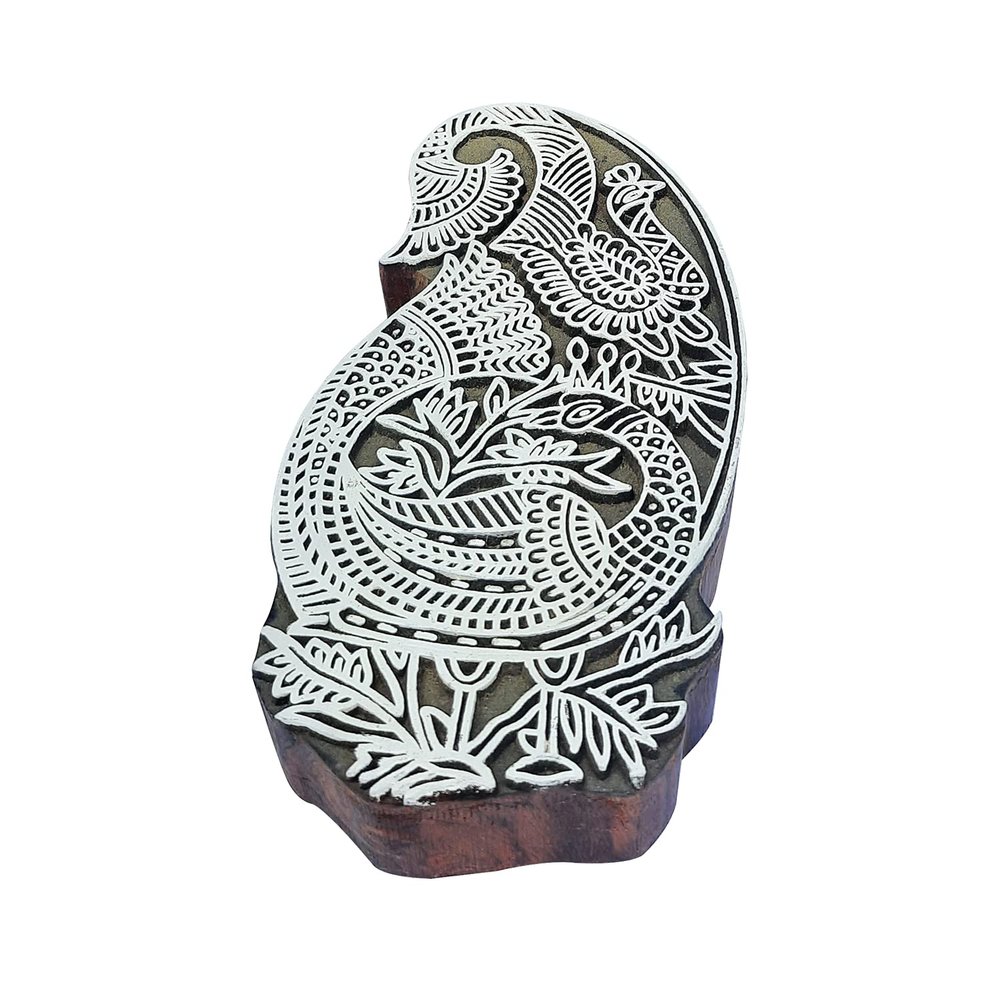 Royal Kraft Paisley Wooden Printing Block - DIY Henna Fabric Textile Paper Clay Pottery Stamp ESIEtag027