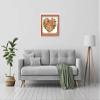 Amiiba Stamped Cross Stitch Kits, Orange Heart Flower Rose DIY 11CT 15.7x13.7 inch (Orange) view 2