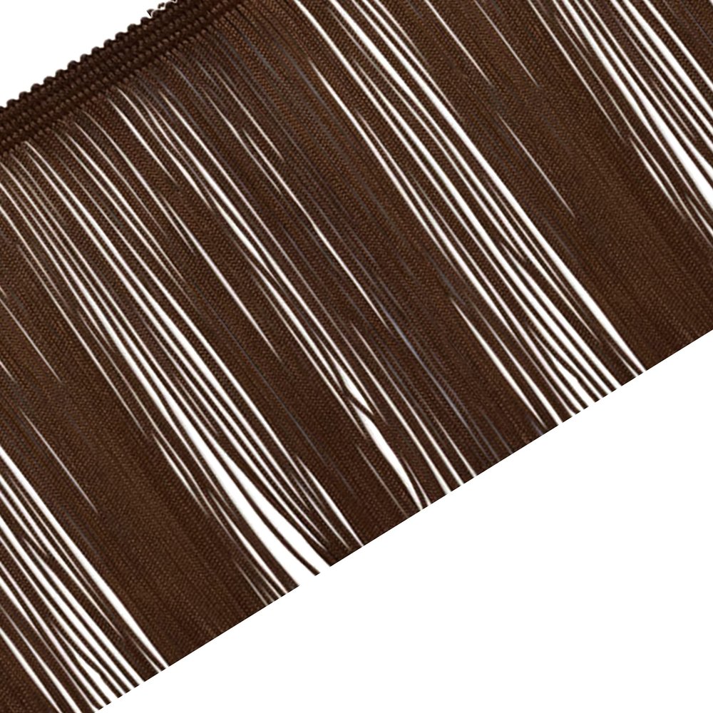 6 inch Chainette Fringe Trims Tassel Skirts Curtains Lamp Shade Dance Costumes Decoration Wedding Dress DIY Accessories (Brown, 20 Yards)