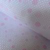 11 Count Polka Dot Bubble Printed Pattern Aida Cloth Cross Stitch Fabric, White Pink, 29"W x 39"L view 1
