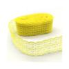 10 Yards Lace Ribbon 45MM Width Lace Trim Fabric DIY Embroidered Lace Trimmings for Sewing Accessories,Yellow view 1