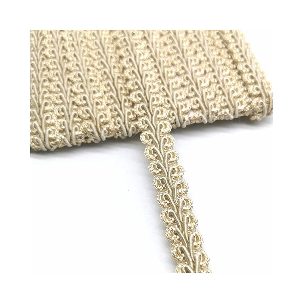 2 Yards Lace Trim Ribbon Centipede Braided Lace DIY Craft Sewing Accessories Wedding Decoration Fabric Curve Lace,Khaki