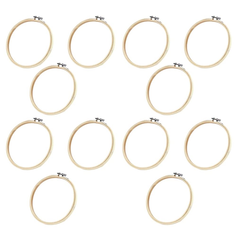 Embroidery 12 Pack Adjustable Embroidery Hoop Frame Cross Stitch Dec