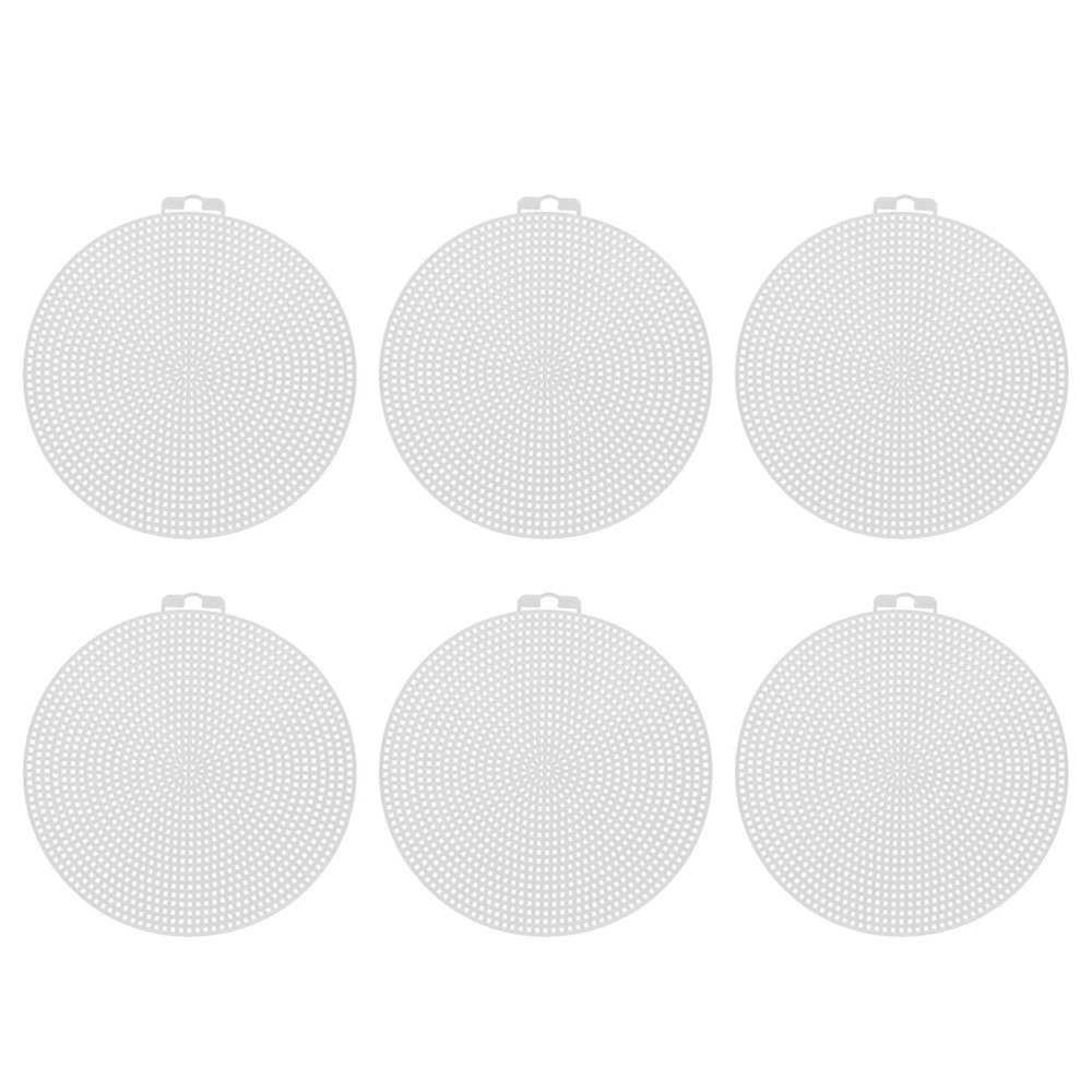 FOMIYES 10pcs DIY Plastic Mesh Sheets for Cross Stitch and Crafting Durable Round Sheets for Easy Embroidery for Handmade Projects and Bag Making
