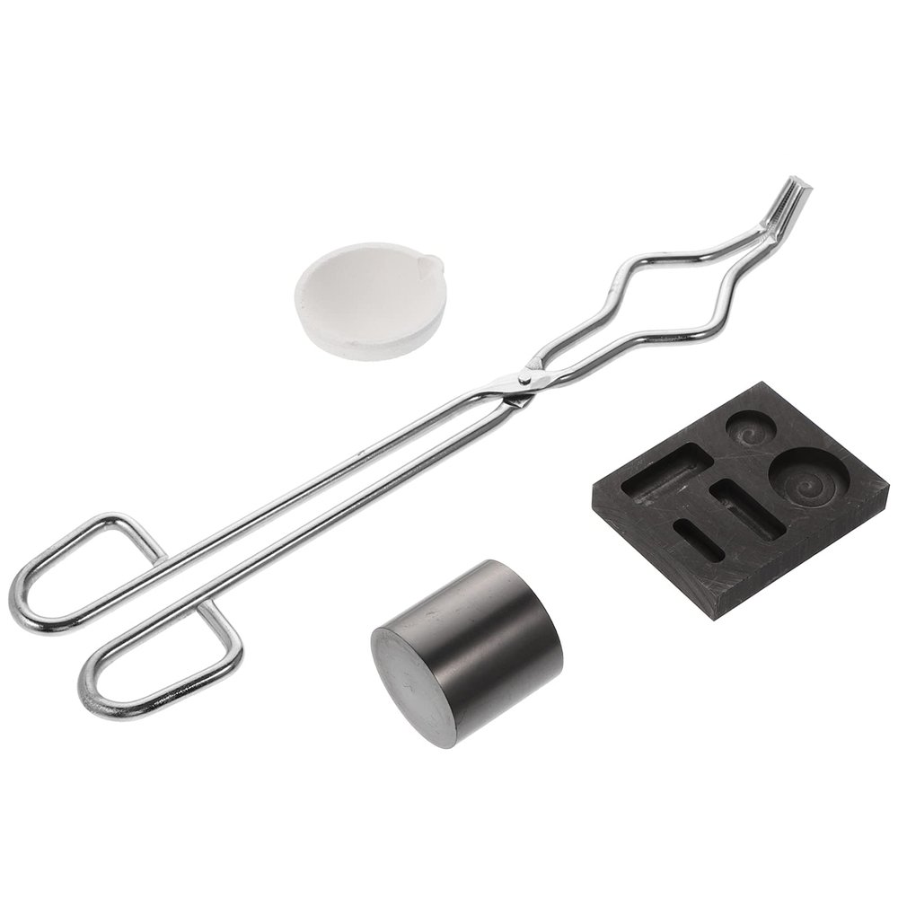 EXCEART 1set Graphite Crucible Melting Tool Jewelry Making High Purity Graphite Kit for Metal Recasting and Refining and Heat-Resistant Material