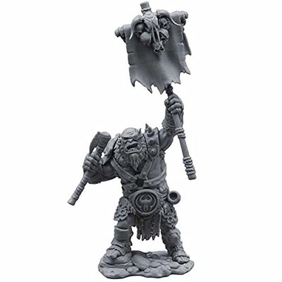 First Legion Orc Standard Bearer Uchyn Figure Kit 28mm Heroic Scale Miniature Unpainted