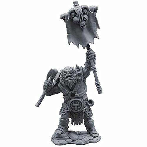 First Legion Orc Standard Bearer Uchyn Figure Kit 28mm Heroic Scale Miniature Unpainted