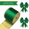 WILLBOND 2 Rolls Christmas Velvet Ribbon Wired Edge Trim Wrapping Fabric Ribbon for Gift Wrapping Bow Making and DIY Crafts Garland Wreath Tree Topper Decor view 2