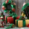 WILLBOND 2 Rolls Christmas Velvet Ribbon Wired Edge Trim Wrapping Fabric Ribbon for Gift Wrapping Bow Making and DIY Crafts Garland Wreath Tree Topper Decor view 4