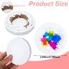 CertBuy 18 Pack Round Canvas 4 Inch, Circle Canvases for Painting, Blank White Canvas Boards, Circle Canvas Panel Boards, Cotton Painting Canvas Panels, Art Supplies for Painting Artist Hobby Painter view 2