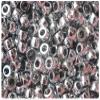 BeadTin Silver Metallic 9x6mm Barrel Plastic Pony Beads (200pcs) view 1