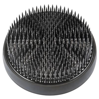 Black Kenzan SeriesRound Flower Frog Floral Frog Cut Flower Arranger Fixed Tools Japanese Floral Pins Holder with Rubber Base for Ikebana Arrangement, Plant Fixation (1Pcs3.15inch Black kenzan)