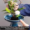 Black Kenzan SeriesRound Flower Frog Floral Frog Cut Flower Arranger Fixed Tools Japanese Floral Pins Holder with Rubber Base for Ikebana Arrangement, Plant Fixation (1Pcs3.15inch Black kenzan) view 2