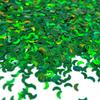 Green Moon Shape Glitter, Solvent Resistant Glitter for tumblers Polyester Nail Art Confetti Resin epoxy (2oz) view 3