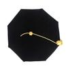Herrenbek Doctoral Tam with Gold Bullion Tassel Unisex Black Velvet 8 Sided Graduation Tam,Black view 2