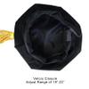 Herrenbek Doctoral Tam with Gold Bullion Tassel Unisex Black Velvet 8 Sided Graduation Tam,Black view 3