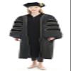Herrenbek Doctoral Tam with Gold Bullion Tassel Unisex Black Velvet 8 Sided Graduation Tam,Black view 4