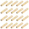 BENECREAT 100Pcs Real 18K Gold Plated Tube Beads, Carved Noodle Tube Beads Straight Spacer Beads 7x1.5mm for DIY Craft Bracelet Necklace Jewelry Making view 1