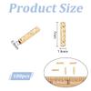 BENECREAT 100Pcs Real 18K Gold Plated Tube Beads, Carved Noodle Tube Beads Straight Spacer Beads 7x1.5mm for DIY Craft Bracelet Necklace Jewelry Making view 2