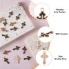 FASHEWELRY 100Pcs Cross Alloy Enamel Pendants 25x14x2mm Light Gold Plate Cross Dangle Charms Beads for DIY Jewellery Making Supplies (Black) view 2