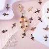 FASHEWELRY 100Pcs Cross Alloy Enamel Pendants 25x14x2mm Light Gold Plate Cross Dangle Charms Beads for DIY Jewellery Making Supplies (Black) view 3