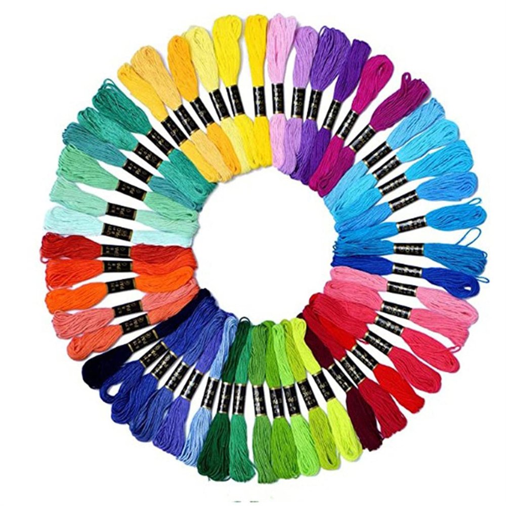 GOMYIE Multi-Color Hand Embroidery Threads DIY Cross Stitch Thread with Color Numbers,Style 5 (100 Colors)