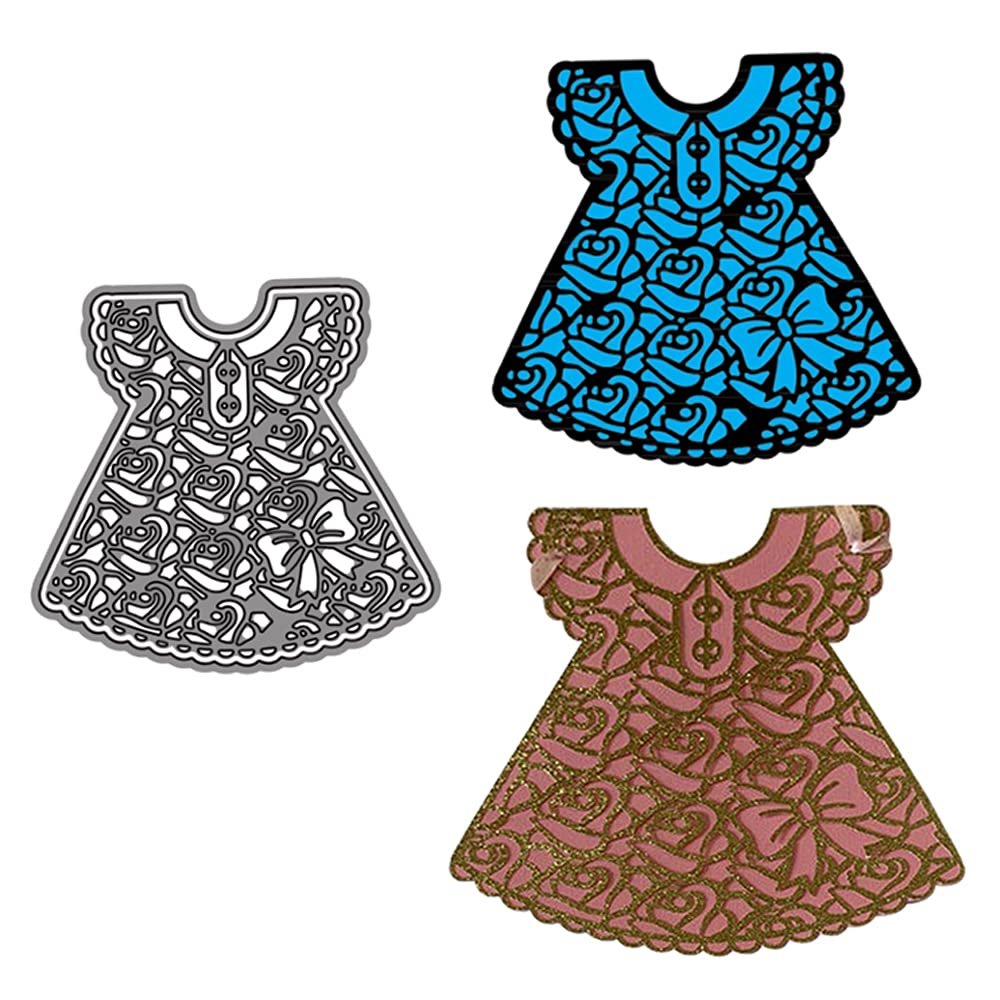 Baby Girls Skirt Dresses Dies for Card Making Metal Cutting Dies for DIY Scrapbooking Paper Crafting Handmade Crafts Scrapbooking Supplies Arts Crafts Embossing Stencil Die Cuts Punch Template Moulds