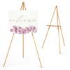 VISWIN 63" Easel Stand for Wedding Signs, Adjustable Wooden Display Easel with Holder, Tripod Floor Easel for Welcome Board, Poster, Picture, Photos, Paintings - Natural view 1