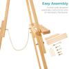 VISWIN 63" Easel Stand for Wedding Signs, Adjustable Wooden Display Easel with Holder, Tripod Floor Easel for Welcome Board, Poster, Picture, Photos, Paintings - Natural view 3