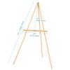 VISWIN 63" Easel Stand for Wedding Signs, Adjustable Wooden Display Easel with Holder, Tripod Floor Easel for Welcome Board, Poster, Picture, Photos, Paintings - Natural view 4