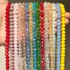 Glass Beads For Bracelets 3/4/6/8Mm Faceted Multicolor Crystal Round Loose Beads For Jewelry Making Diy Bracelet champagne 8mm approx 68pcs view 2