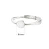 925 Sterling Silver Ring Blank Setting for Cabochons Ring Base with 6mm Glue Pad on Adjustment DIY Jewelry for Women view 2