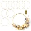 8 Pack Metal Rings for Crafts 10 Inches Macrame Rings Dream Catcher Supplies Floral Hoop Centerpieces Circle Centerpieces for Wedding Table Metal Circle Hoops for Crafts DIY Wreath Candle Rings, Gold view 1