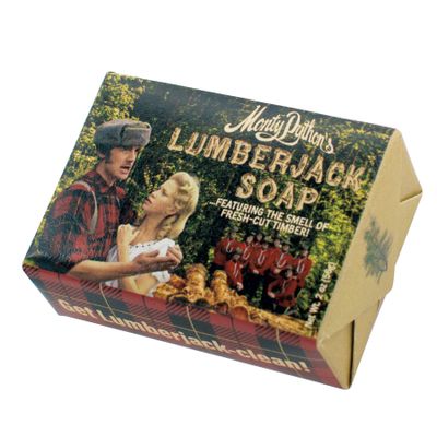 The Unemployed Philosophers Guild Monty Python Lumberjack Soap- Made in The USA, 2oz (56g) Travel Size Guest Bar