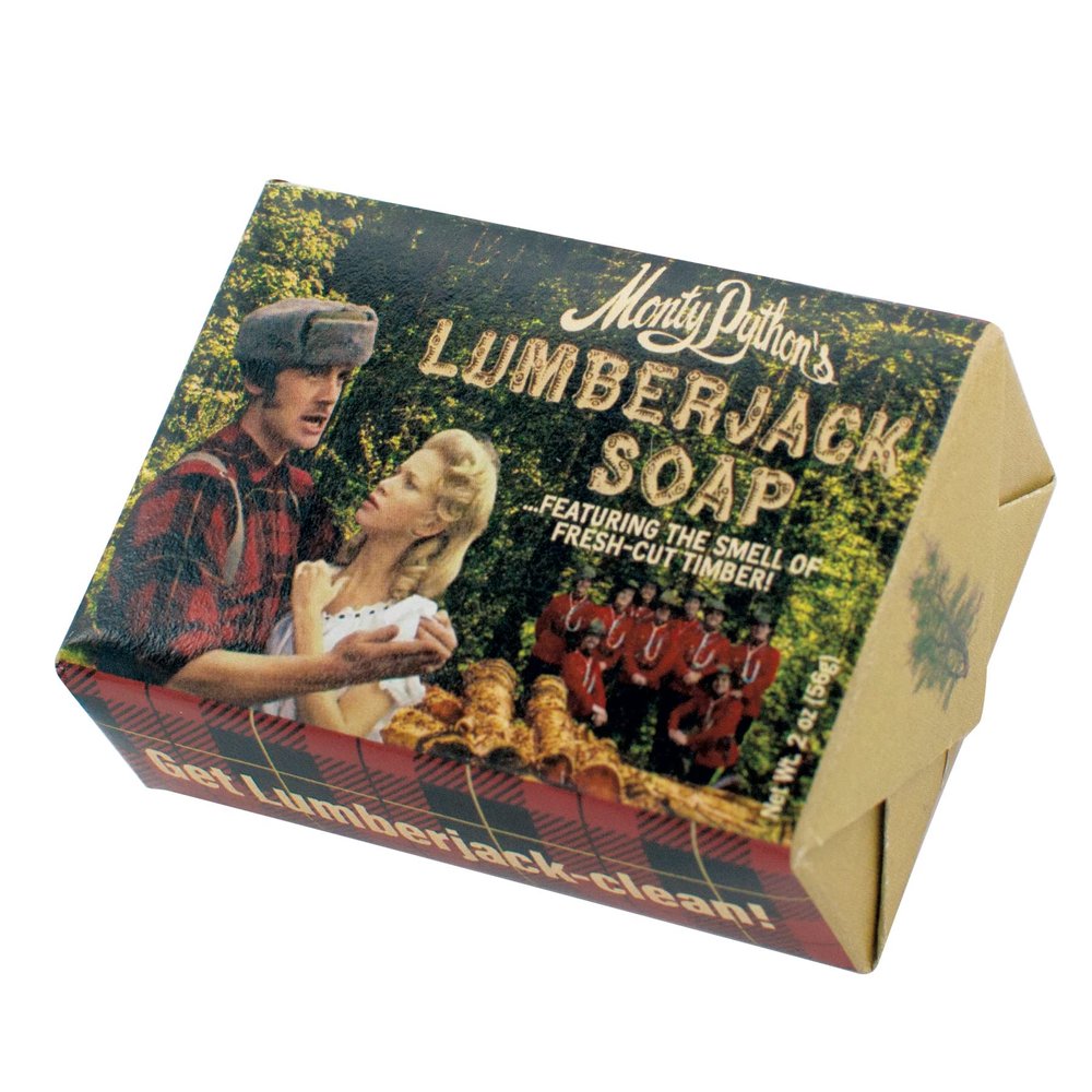 The Unemployed Philosophers Guild Monty Python Lumberjack Soap- Made in The USA, 2oz (56g) Travel Size Guest Bar
