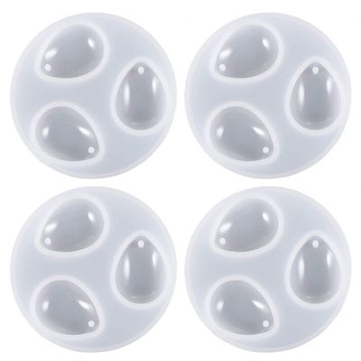 EXCEART 4pcs Silicone Epoxy Resin Mold for Jewelry Making Gem and Pendant Casting Flexible and Easy to Silicone Molds for Crafting Necklaces Bracelets