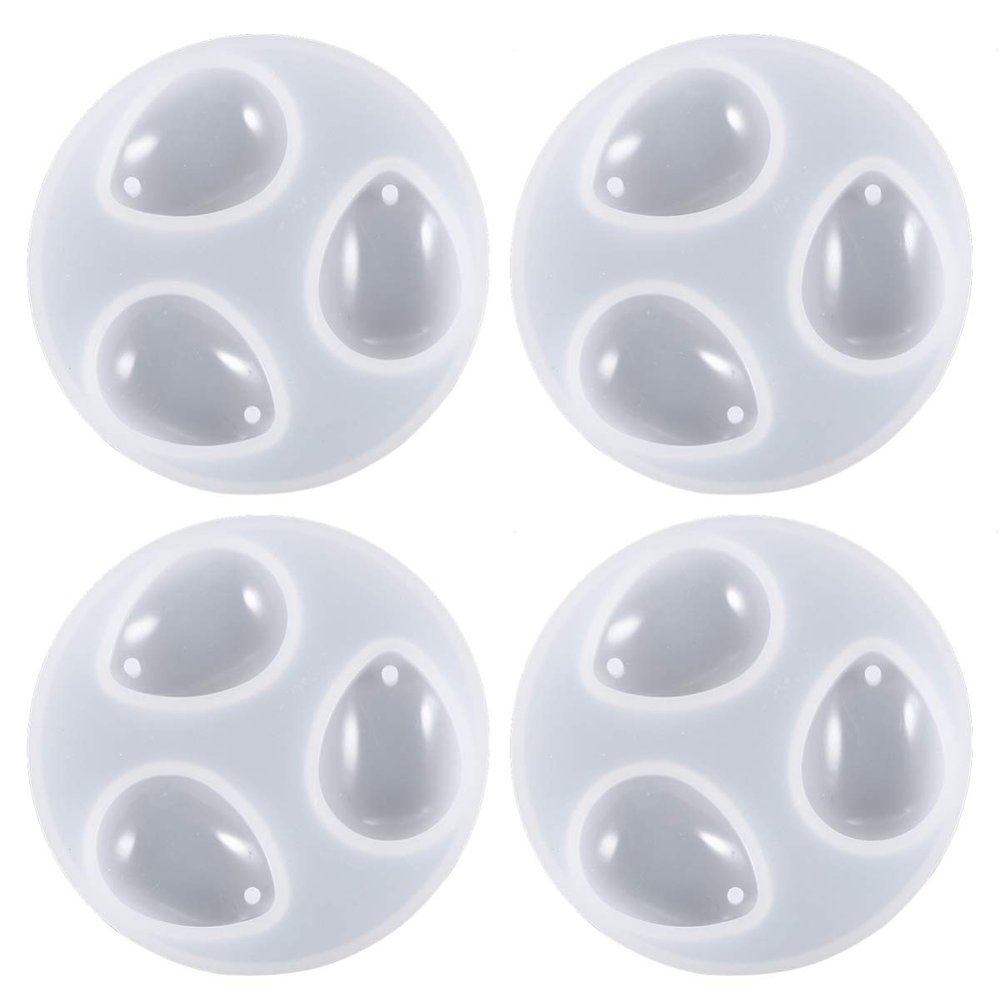 EXCEART 4pcs Silicone Epoxy Resin Mold for Jewelry Making Gem and Pendant Casting Flexible and Easy to Silicone Molds for Crafting Necklaces Bracelets