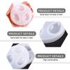 EXCEART 4pcs Silicone Epoxy Resin Mold for Jewelry Making Gem and Pendant Casting Flexible and Easy to Silicone Molds for Crafting Necklaces Bracelets view 3