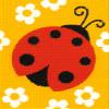 Vervaco Ladybug Stamped Cross Stitch view 1
