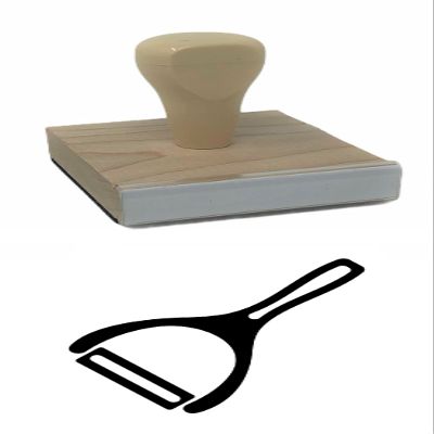 Infusion Cheese Slicer Rubber Stamp, 2 X 2 Wood Stamp