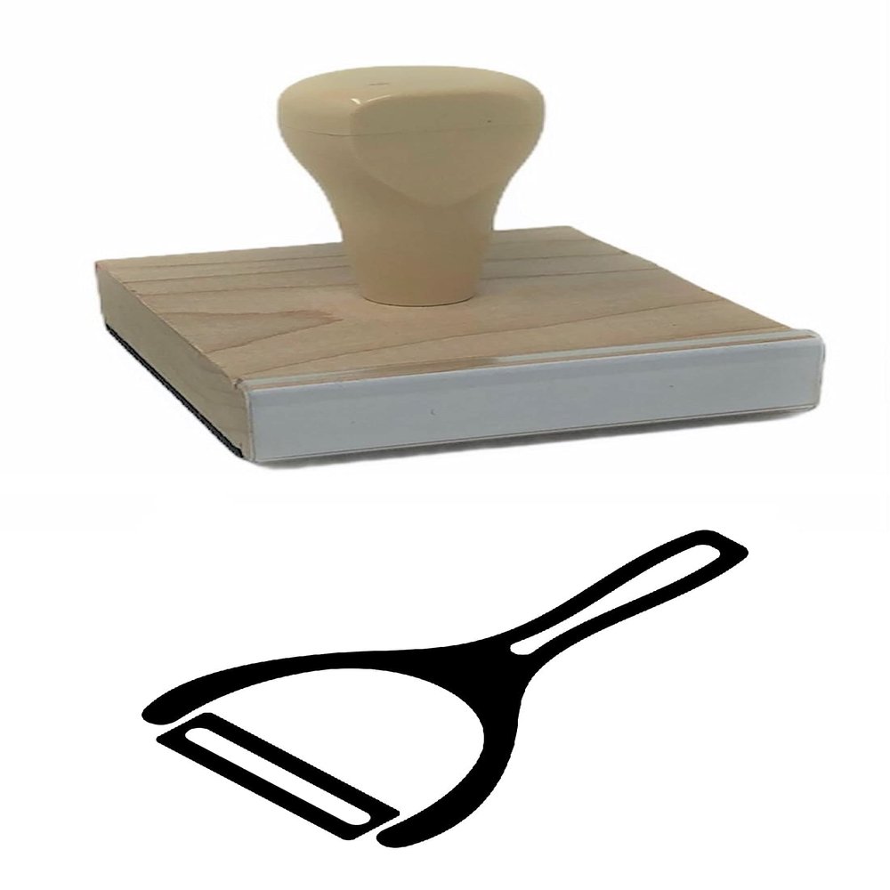 Infusion Cheese Slicer Rubber Stamp, 2 X 2 Wood Stamp