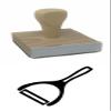Infusion Cheese Slicer Rubber Stamp, 2 X 2 Wood Stamp view 1
