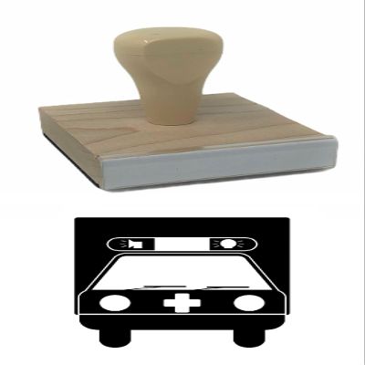 Infusion Ambulance Rubber Stamp, 2 X 2'' Wood Stamp
