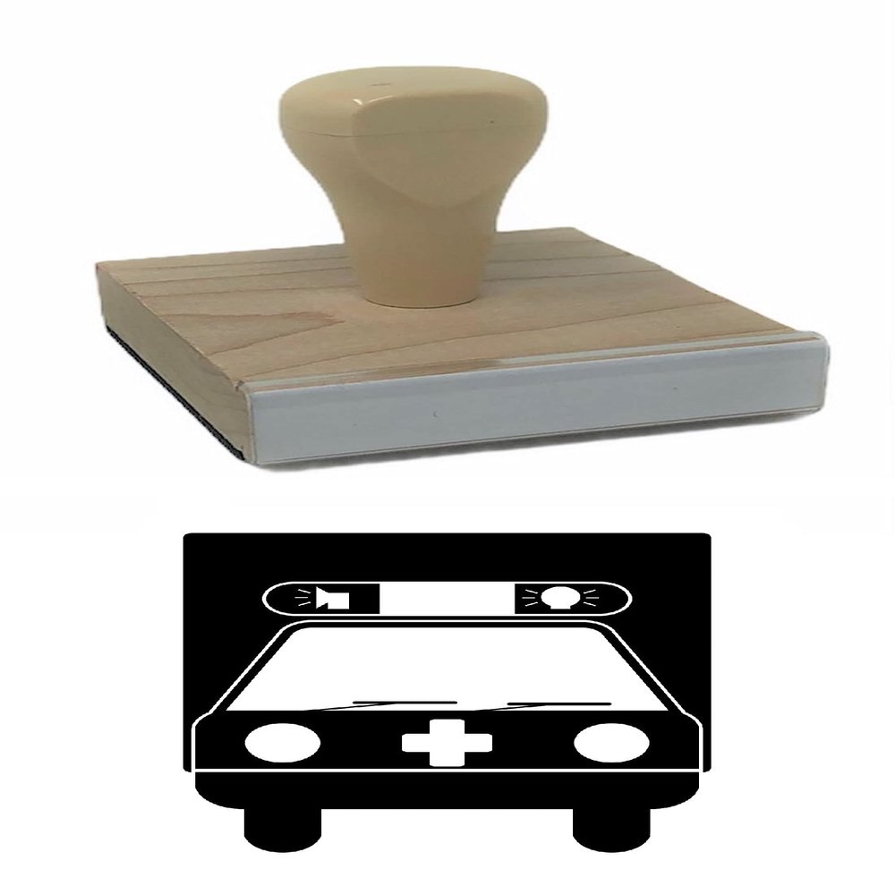 Infusion Ambulance Rubber Stamp, 2 X 2'' Wood Stamp