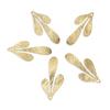100pcs Adabele Brushed Raw Brass Large Cute 3-Petal Leaf Pendant Drop Earring Findings 36mm Unplated/Uncoated for DIY Craft Jewelry Making CF-B5 view 1