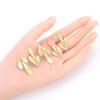 100pcs Adabele Brushed Raw Brass Large Cute 3-Petal Leaf Pendant Drop Earring Findings 36mm Unplated/Uncoated for DIY Craft Jewelry Making CF-B5 view 2