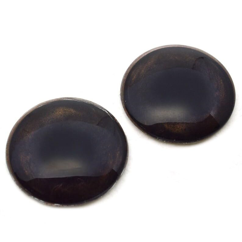 Dark Brown Dog Glass Animal Eyes, 6mm to 40mm, Jewelry Making Art Dolls Puppy Taxidermy Sculptures Polymer Clay Eyeball Flatback Domed (50mm)
